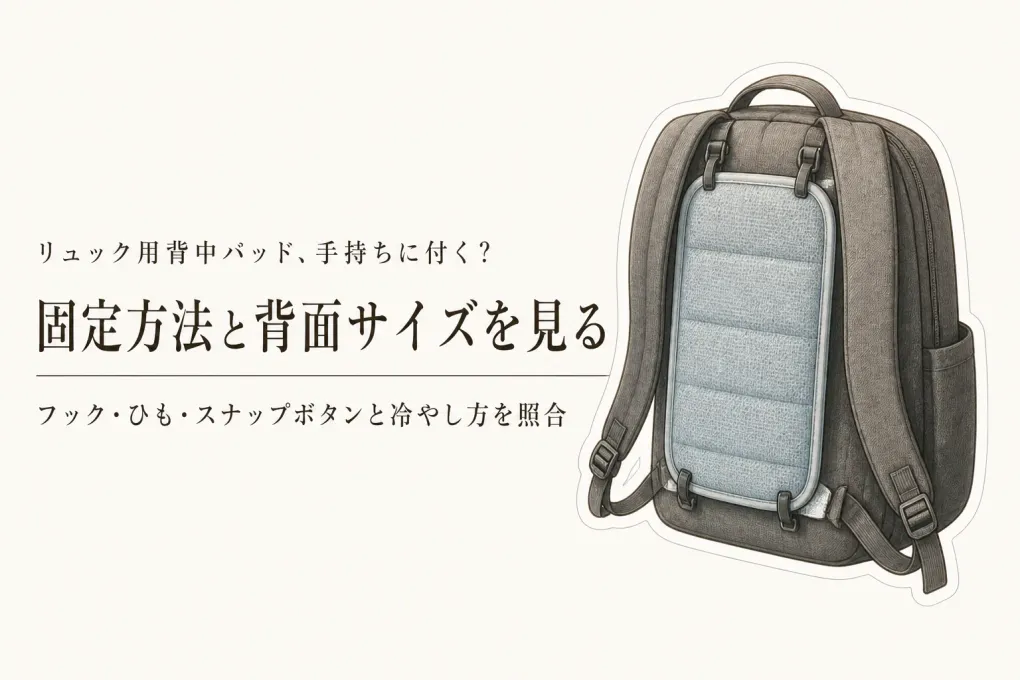 レビュー数順｜リュック用背中冷感パッド・保冷剤ケース6選。手持ちのバッグに付くか比較