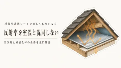 屋根用の遮熱シートで室内は涼しくなる？効果が出る条件と選び方