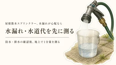 屋根散水スプリンクラーは水漏れが心配なら使わない？水道代を測って決める方法