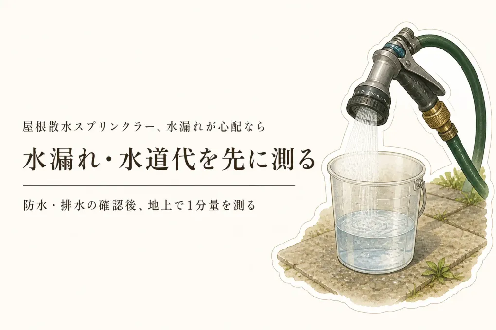 屋根散水スプリンクラーは水漏れが心配なら使わない？水道代を測って決める方法
