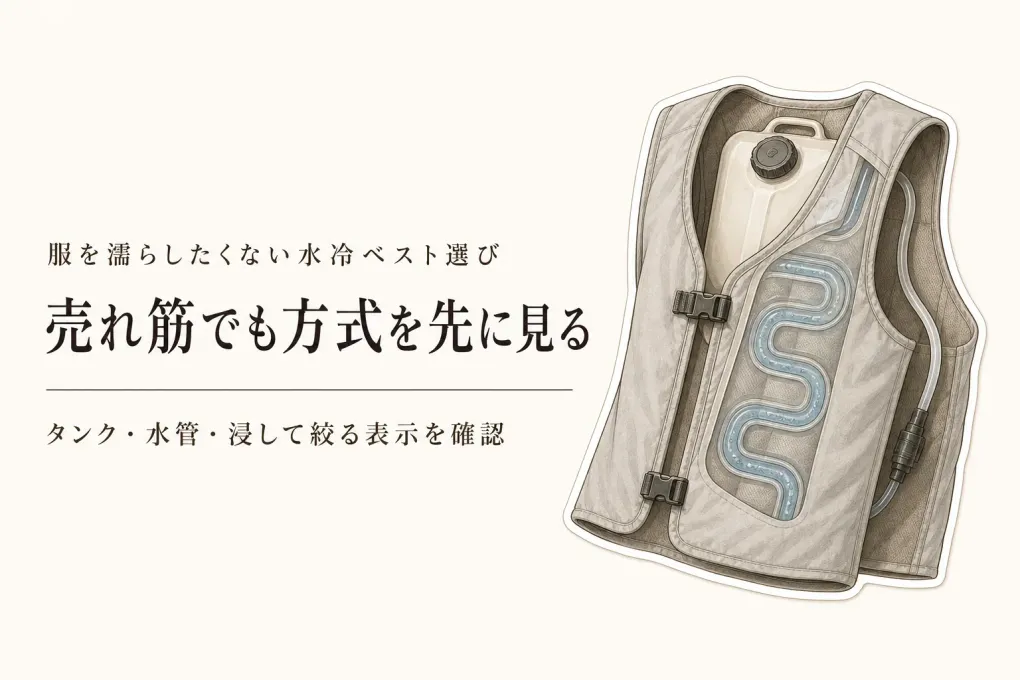 水冷ベストの売れ筋3品を比較｜服を濡らしたくないバイク・屋外作業向けは？