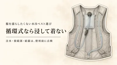 水冷ベストで服は濡れる？バイク・屋外作業で使う前の漏れと着用方法