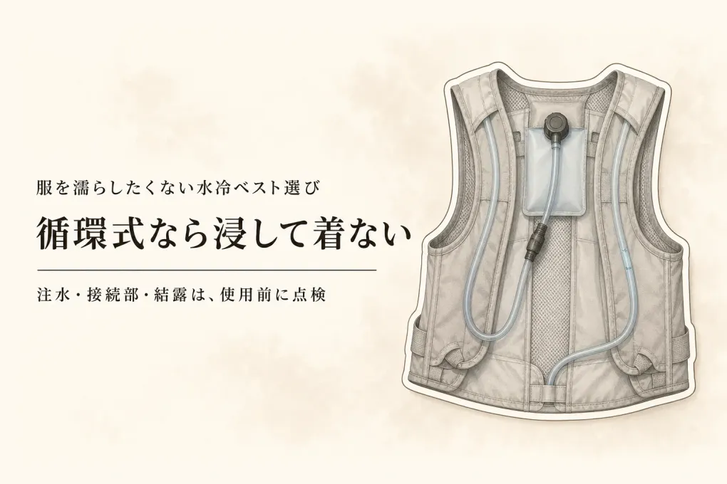 水冷ベストで服は濡れる？バイク・屋外作業で使う前の漏れと着用方法